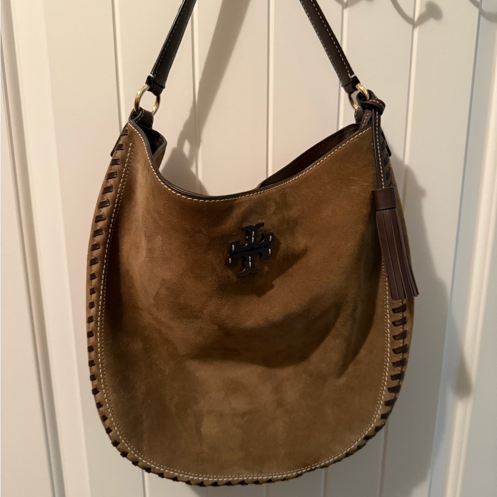 Brown Suede Shoulder Bag